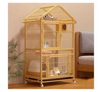 Recinti per gatti Gabbia Box Cassa Cuccia, Gabbia pieghevole for gatti con ruote universali e materassino giallo, diverse misure for 1-3 gatti(33.5x23.6x65in/85x60x165cm)