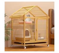 Recinti per gatti Gabbia Box Cassa Cuccia, Gabbia pieghevole for gatti con ruote universali e materassino giallo, diverse misure for 1-3 gatti(27.6x21.3x37.8in/70x54x96cm)