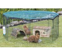 Recinto all'aperto con rete di protezione ø 150 × 57 cm verde