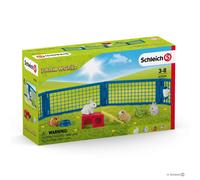 RECINTO CON PORCELLINI D'INDIA E CONGLI animali in resina SCHLEICH miniature 425