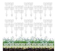 Recinto da Giardino,Recinzione da Giardino con Farfalle per Esterno - 10 Pezzi Barriera Animali Senza Scavo Decorazione Cortile Per Cani Prato Esterno