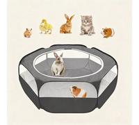 Recinto da gioco portatile per animali domestici con cerniera superiore, recinzione da esterno per gattini, cuccioli, criceti, conigli e porcellini d'India Tagli UnicaFerro