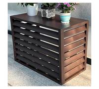 Recinto del condizionatore d'aria, Gabbia for condizionatori d'aria in alluminio, coperture for unità esterne, recinzione for bidoni della spazzatura, portafiori, schermo for la privacy(Bruin,110X60X8