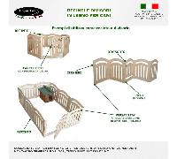 Recinto e Divisorio Modulare in Legno per Cani anche con Cancelletto