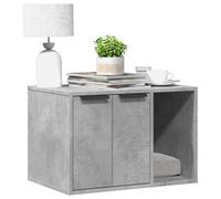 vidaXL Recinto Lettiera Gatti Grigio Cemento 60x40x40 cm in Truciolato, mobili per lettiera per gatti, mobili per lettiera, mobiletto per lettiera per gatti