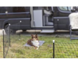 Recinto mobile per cani 15 m nero