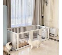 Recinto Modulare Espandibile per Cani e Piccoli Animali, PP Acrilico, Base Antiscivolo Doppia Porta, a Prova di Fuga Antiribaltamento per Casa Balcone(Style 4)