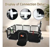 Recinto per bambini, recinto per bambini con 1 pallone da calcio + 1 pallone da basket + 1 pompa + 2 anelli tirati a mano + 4 ventose, adatto per uso interno ed esterno, centro attività per bambini, 1