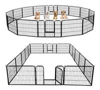 Recinto per Cani Conigli Cuccioli Gatti Interno Rete Pieghevole 16 Pz 60 x 80 cm