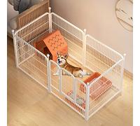 Recinto Per Cani Da Interno, Recinzione Per Roditori Animali in Rete di Ferro 6pz - Per Cuccioli e Conigli di Piccola Taglia (White, 120*60*60CM)