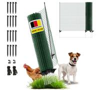 horizont recinto di confine FIX, recinto mobile lungo 15 m e alto 90 cm, 9 pali, rete da giardino, ideale per il campeggio, recinto per cani, barriera, recinto di legno