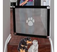 Recinto per cani spesso, cancello per cani da interno 100 x 80 cm, facile da installare e chiudere senza forare, adatto a bambini, animali domestici e scale
