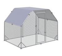 Recinto per Galline 280x190x195 cm con Copertura in Acciaio