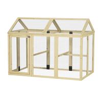 Recinto per Galline all'Aperto 140x88,5x106 cm con Porte Multiple e Rete in