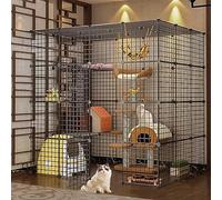 Recinto per Gatti da Esterno Grande, Gabbia per Conigli e Cani, Casa per Gatti, Montaggio Semplice, Capacità Portante Super Forte