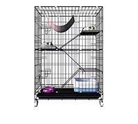 Recinto per gatti | La gabbia per gatti include un vassoio di pulizia rapida e un'amaca per gatti | Per 1-2 gatti | Le gabbie sono disponibili in cinque dimensioni e quattro diverse combinazioni (,D,