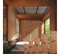 Recinto per Piscina da Esterno, Arelle Bamboo 30-180cm Hoch, Decorativo Frangivistas Giardino, per Posto Auto Coperto, del Cortile All'apert, Blackout Isolamento Termico(Brown Color)