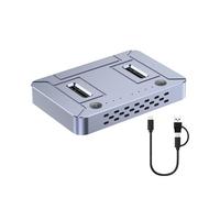 Recinzione a doppio alloggiamento NVMe Solid Disk Cloner Dock 20Gbps USB3.2 Clonazione offline Design in alluminio Dock Cloner a disco solido