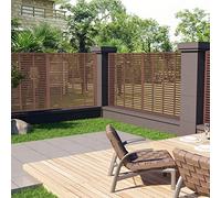 Recinzione a Persiana in WPC 180x180 cm Marrone (21,88KG)