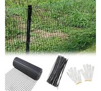 Recinzione a rete in plastica resistente, 80 x 1200 cm, barriera per animali per cervi, conigli, polli, cani e pollame, include fascette per cerniera, ideale per la recinzione di neve e giardino