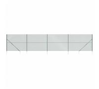 Recinzione a rete metallica 1,6 x 10 m, verde con manicotti per pavimento, stabile recinzione per giardino, terrazza e terreni, resistente alle intemperie e durevole