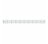 Recinzione a rete metallica, 2 x 25 m, verde, con manicotti per pavimento, robusta recinzione protettiva per giardino, terrazza e terreno, facile da montare e durevole