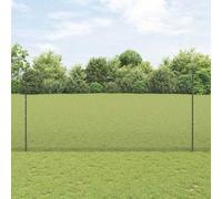 Recinzione a rete metallica, Recinzione portatile per cani, Recinzione con pali grigio 1.6 x 25 m in acciaio per pubblico, commerciale, parco, delimitazione area