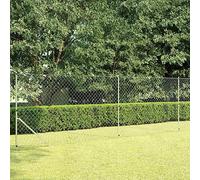 Recinzione a rete metallica zincata, 15 x 1,5 m, con palo, stabile blocco per giardino, casa e recinto per animali, resistente alle intemperie e durevole, facile da montare