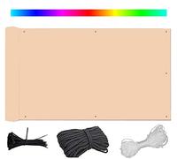 Recinzione antivento per balcone, color crema, 135 x 500 cm, resistente ai raggi UV, opaca, con coulisse e fascette per il patio, soluzioni per la privacy all'aperto al 100%