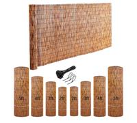 Recinzione arrotolabile in bambù naturale fatta a mano, altezza 0,6-1,5 m, per esterni, patio, barriera decorativa per giardino, balcone, protezione solare, decorazione ecologica per esterni.