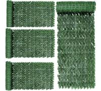 Recinzione artificiale di edera, 1 m x 3 m, espandibile per siepe, balcone, edera, pannello frangivista per giardino, 4 pezzi