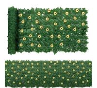 Recinzione artificiale estensibile, decorazione da giardino artificiale | Siepe artificiale per piante rampicanti, per interni ed esterni, cortile, vialetto, terrazza, parete, piscina, casa
