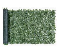 Recinzione artificiale per la privacy con edera, 300 x 100 cm, con supporto in rete e maglie rinforzate, siepe finta con foglie di vite deco