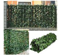 Recinzione artificiale per la privacy, con foglie spesse, protezione dal vento per balcone e cortile, parete finta pianta per terrazza esterna, 210410