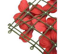 Recinzione artificiale per recinzione con foglie di ciliegio per giardino e casa, con materiale impermeabile e resistente al vento (rosso)