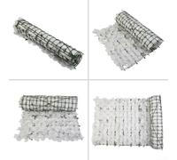 Recinzione artificiale per recinzione con foglie di ciliegio per giardino e casa, con materiale impermeabile e resistente al vento (bianco)