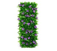 Recinzione Artificiale Schermi Privacy Espandibili Fiori Viola Design Realistico