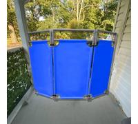 recinzione Barriera di sicurezza pieghevole a 3 pannelli con segnaletica di sicurezza e cancello con telaio in PVC resistente, simbolo di attenzione esterno(Blauw)