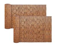 Recinzione Canna Naturale,Canne di Bambu Rinforzato,Ombra Recinzione Facile da Installare, Decorazione Murale Pelato bambù Naturale Canniccio, Diritto,Durata per La Privacy del Patio(120x750cm)