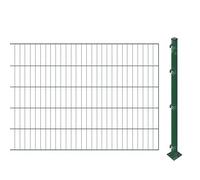 Recinzione con pali per calcestruzzo (altezza: 100 cm, lunghezza: 30 m) | Tappetini in verde | resistente ai raggi UV e alle intemperie