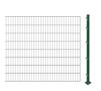 Recinzione con pali per calcestruzzo (altezza: 160 cm, lunghezza: 24 m) | Tappetini in verde | resistente ai raggi UV e alle intemperie