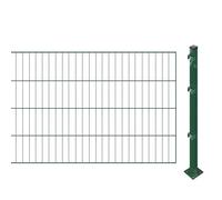 Recinzione con pali per calcestruzzo (altezza: 80 cm, lunghezza: 26 m), colore: verde, resistente ai raggi UV e alle intemperie