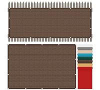 Recinzione Copertura Per Balcone 100 x 150 cm Protezione Privacy, Anti-Uv, Resistente Al Vento, Recinzione Copri Ringhiera Balcone con Funi e Fascette per Balcone Giardino Terrazza, Marrone