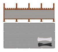 Recinzione Copertura Per Balcone 100 x 900 cm Ombreggiante, Protezione Solare e Traspirabilità, Recinzione Copri Ringhiera Balcone con Funi e Fascette per Balcone Giardino Terrazza, Grigio