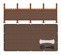 Recinzione Copertura Per Balcone 170 x 300 cm Ombreggiante, Protezione Solare e Traspirabilità, Recinzione Copri Ringhiera Balcone con Funi e Fascette per Balcone Giardino Terrazza, Marrone