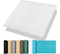 Recinzione Copertura per Balcone 220 x 300 cm Protezione Solare in Antistrappo Protezione per La Privacy Antivento Robusto e Stabile per Serre Carport Cortili, Bianco