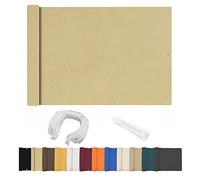 Recinzione da Esterno Beige per Balcone, 140x750 cm, Resistente ai Raggi UV, con Fascette e Occhielli in Alluminio, Ideale per Patio, Giardino e terrazzo.