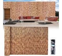 Recinzione da esterno in bambù da 110 cm, altezza regolabile 50-140 cm, barriera naturale da giardino per privacy, estetica e protezione durevole