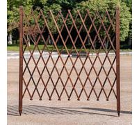 Recinzione Da Giardino A Paletti, Recinzione Espandibile In Legno For Esterni, Pannelli Divisori A Traliccio For Aiuole, Supporto Retrattile For Rampicanti(230x260cm)