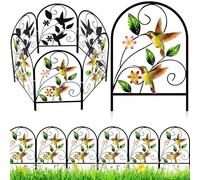 Recinzione da Giardino,Barriera Per Animali Da Esterno In Metallo Ad,6 Pezzi Staccionata Bordi Aiuola Cortile - Per Esterno Giardino Cortile Paesaggio Prato Retro Piante Ortaggi